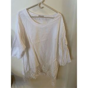 Stella Martini Linen Blouse (SZ 2X)